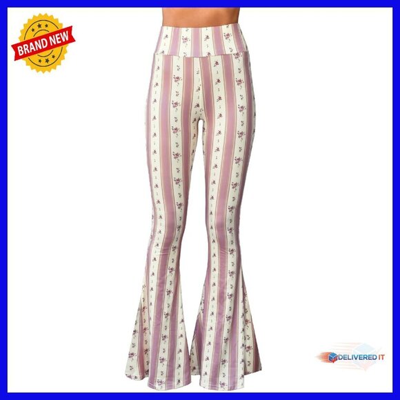 Pants - High Waist Bell Bottom Yoga Pants Stretch Lounge Flare